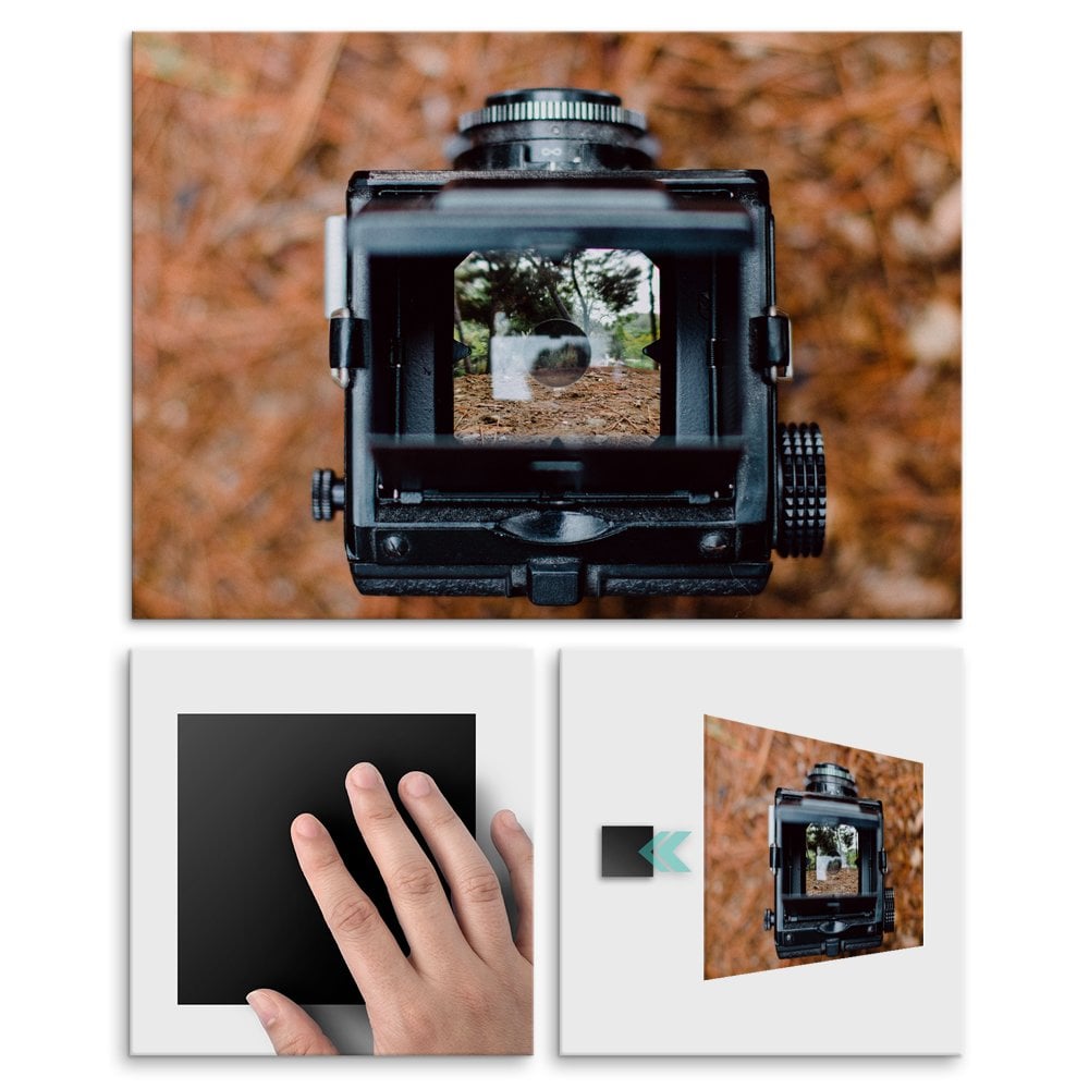 Plakat metalowy aparat fotograficzny L