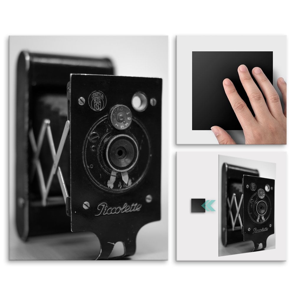 Plakat metalowy aparat analogowy M