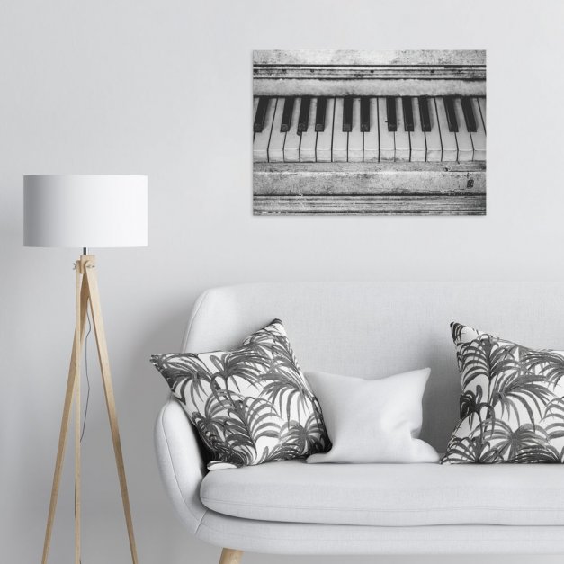 Plakat metalowy stare pianino L