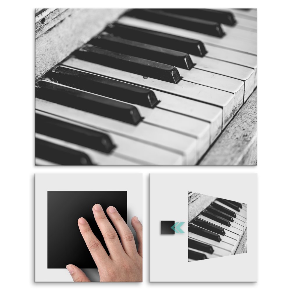 Plakat metalowy stare pianino M