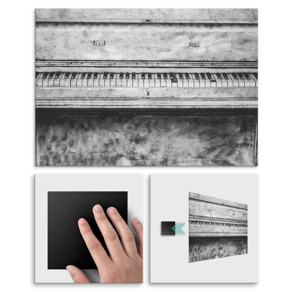 Plakat metalowy stare pianino M