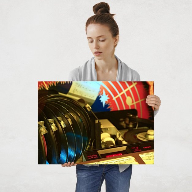 Plakat metalowy szafa grająca L