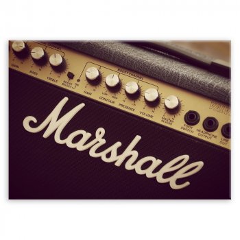 Plakat metalowy wzmacniacz Gitary Marshall M