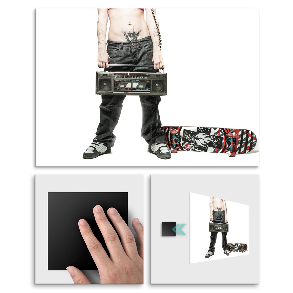 Plakat metalowy boombox L