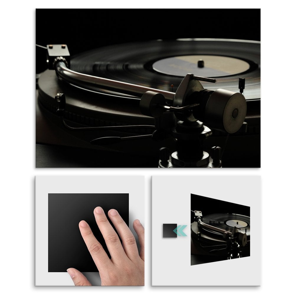Plakat metalowy gramofon M