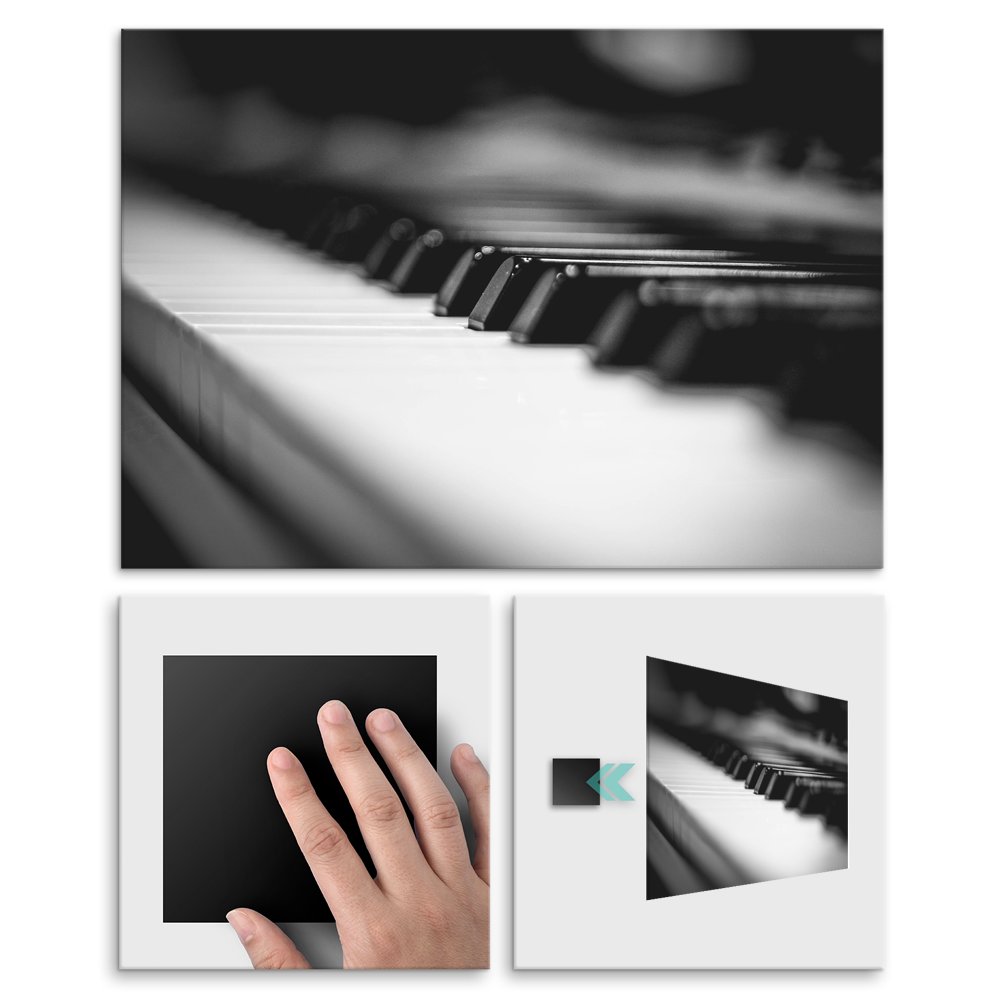 Plakat metalowy pianino M