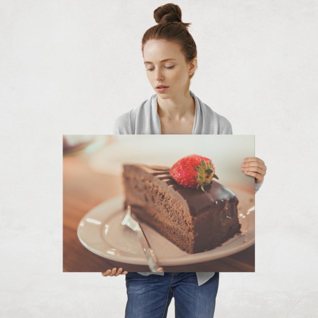 Plakat metalowy ciasto czekoladowe L