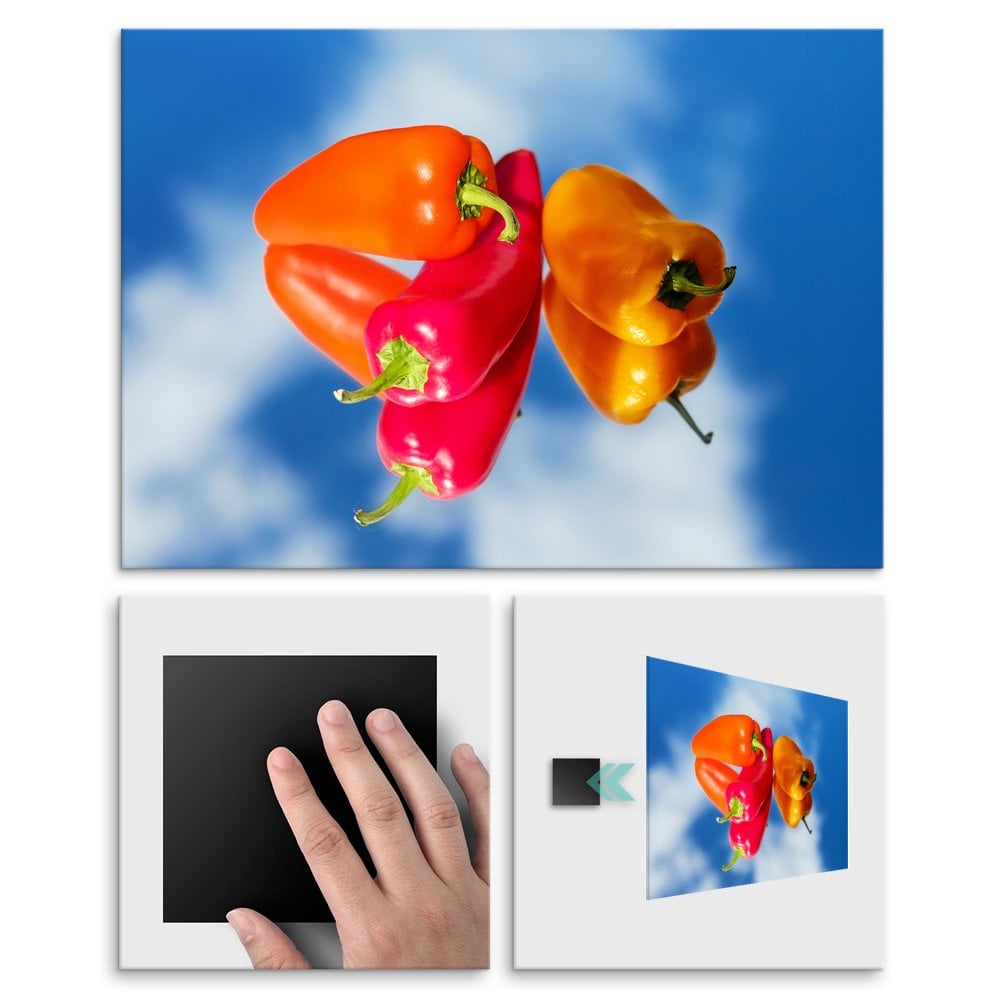 Plakat metalowy trzy kolory papryk L
