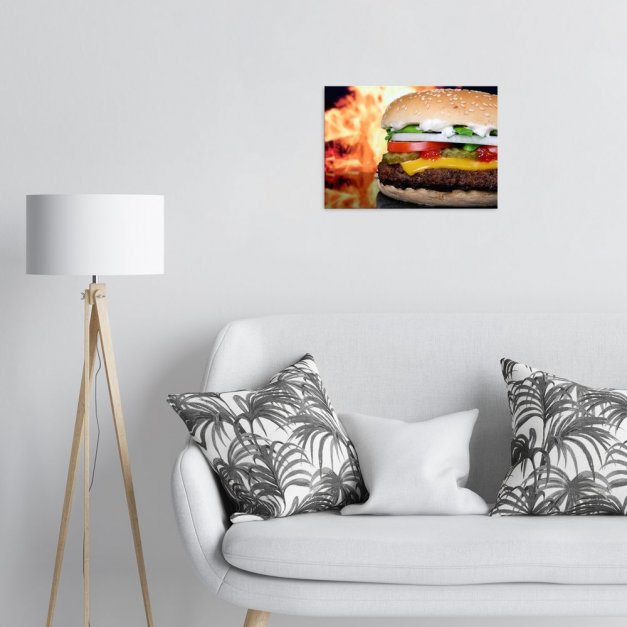 Plakat metalowy cheeseburger M