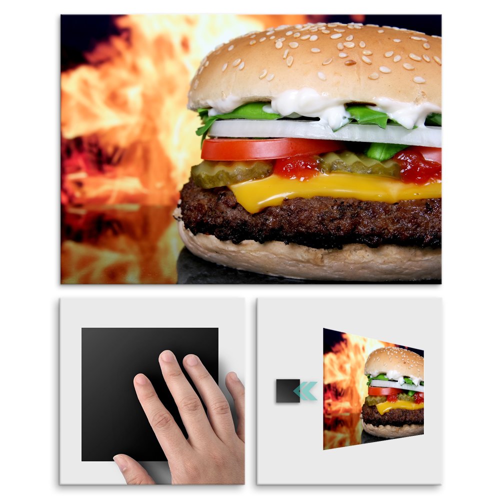 Plakat metalowy cheeseburger L