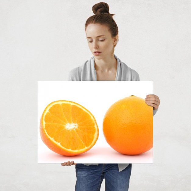 Plakat metalowy pomarańcza L