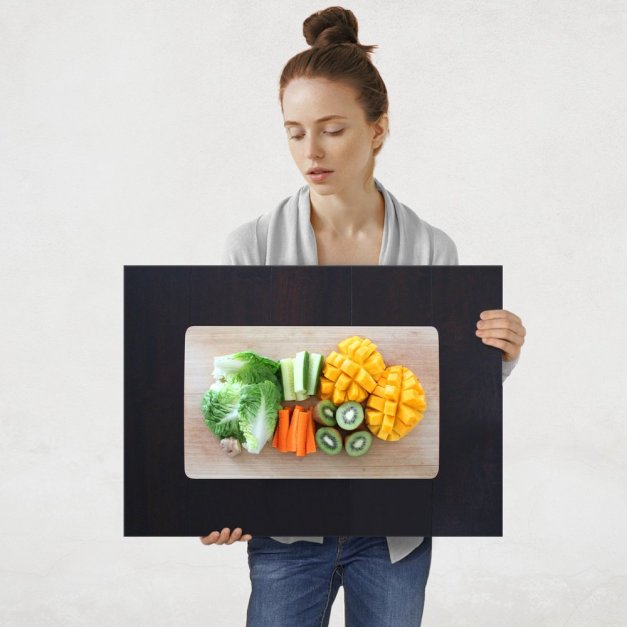 Plakat metalowy warzywa i owoce L