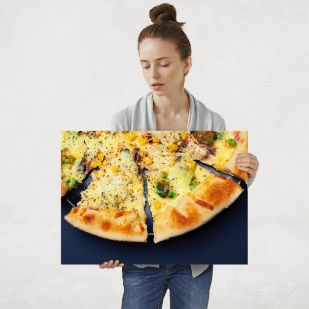 Plakat metalowy pizza L