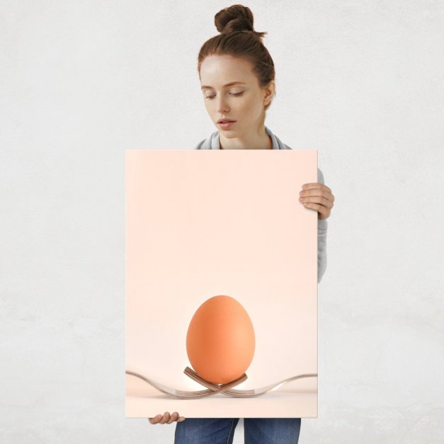 Plakat metalowy jajko L