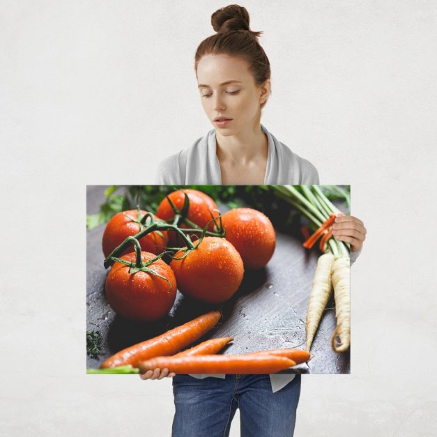 Plakat metalowy warzywa L