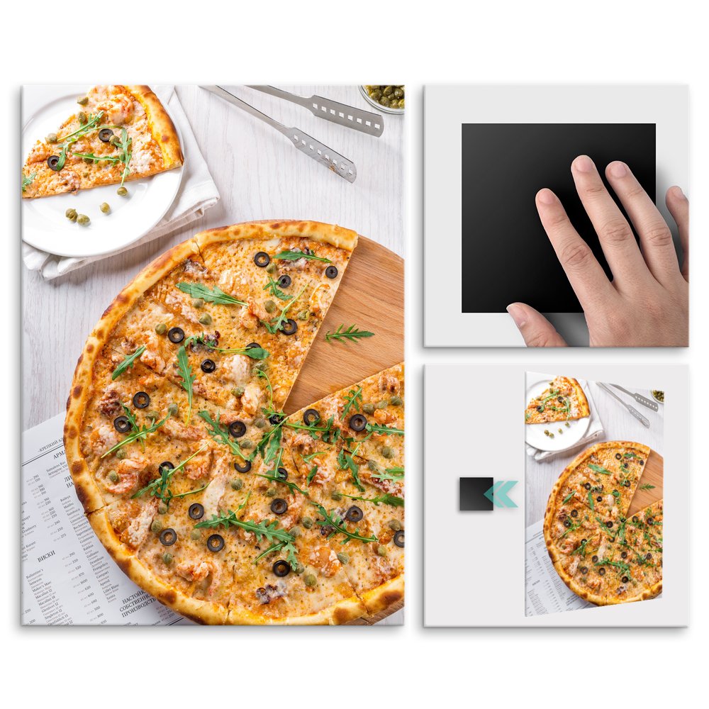Plakat metalowy pizza M