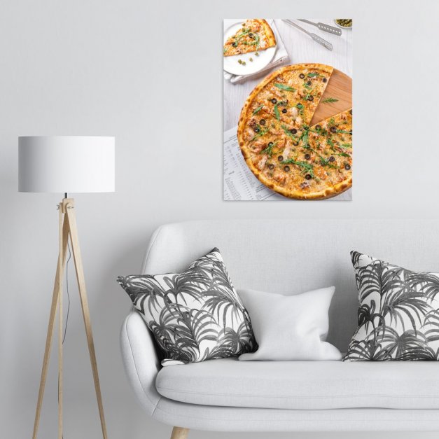 Plakat metalowy pizza L