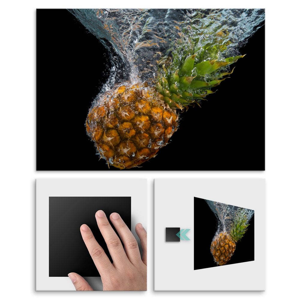 Plakat metalowy ananas M