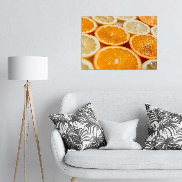 Plakat metalowy pomarańcze i cytryny L