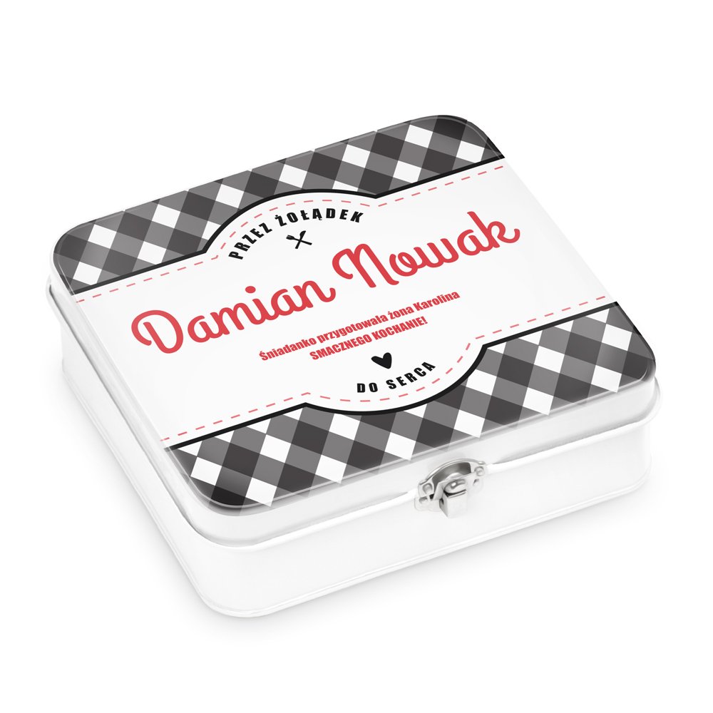 niadaniwka metalowa lunch box z nadrukiem dla ma