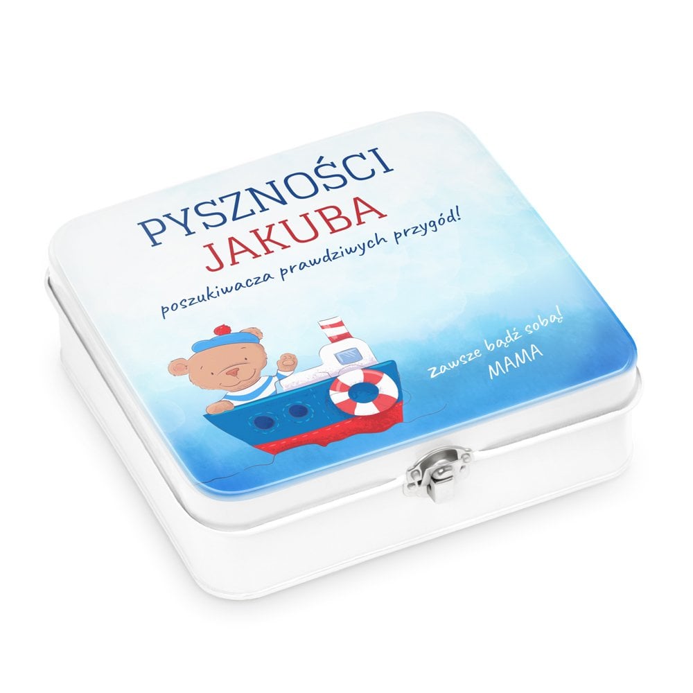 niadaniwka metalowa lunch box z nadrukiem dla chopca na imieniny