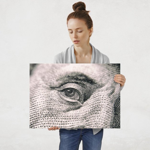 Plakat metalowy spojrzenie prezydenta L