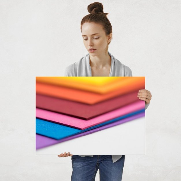 Plakat metalowy kolorowe warstwy L