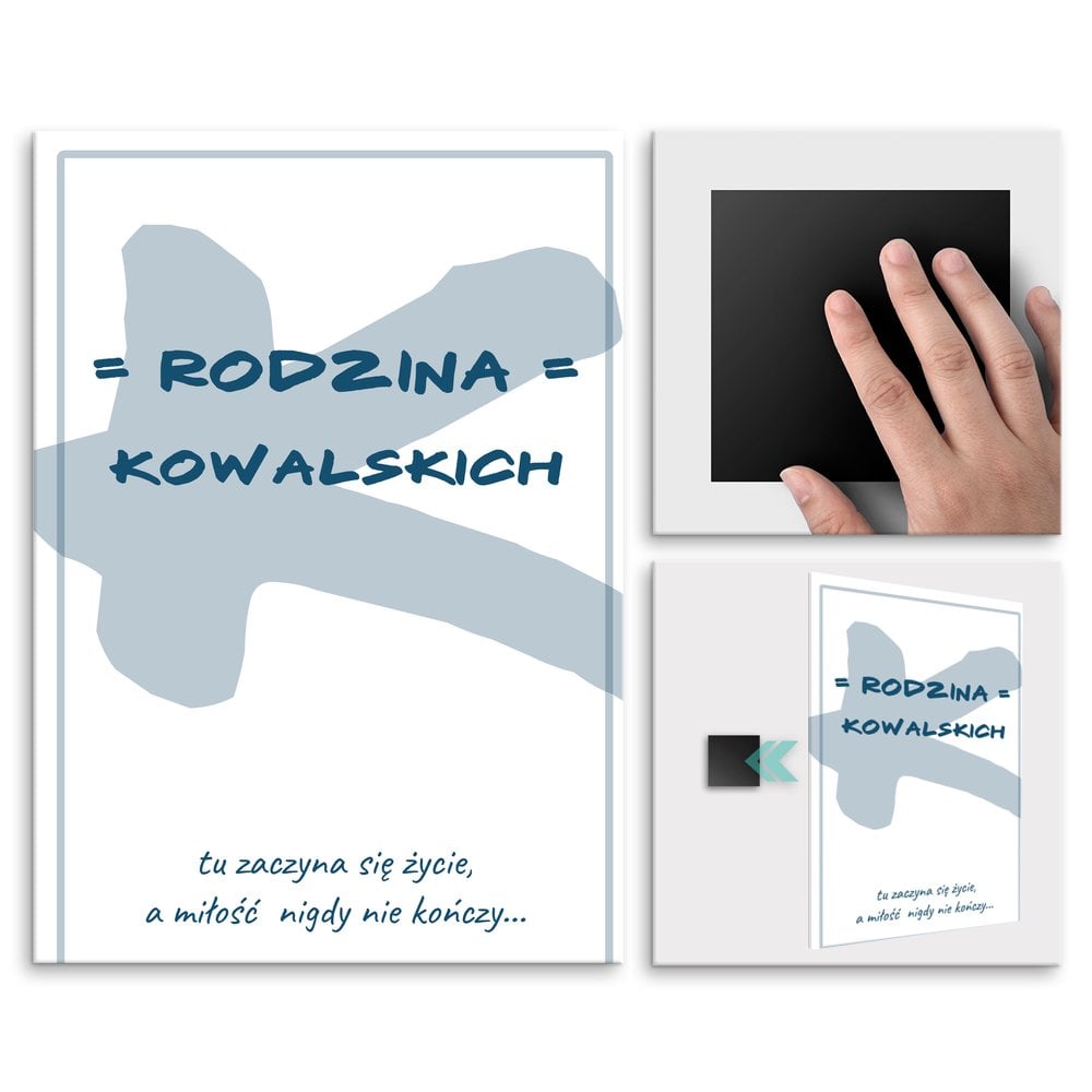 Plakat metalowy rozmiar L z nadrukiem dla pary na lub rocznic parapetwk