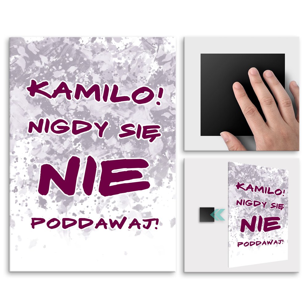 Plakat metalowy rozmiar L z nadrukiem dla niej na imieniny