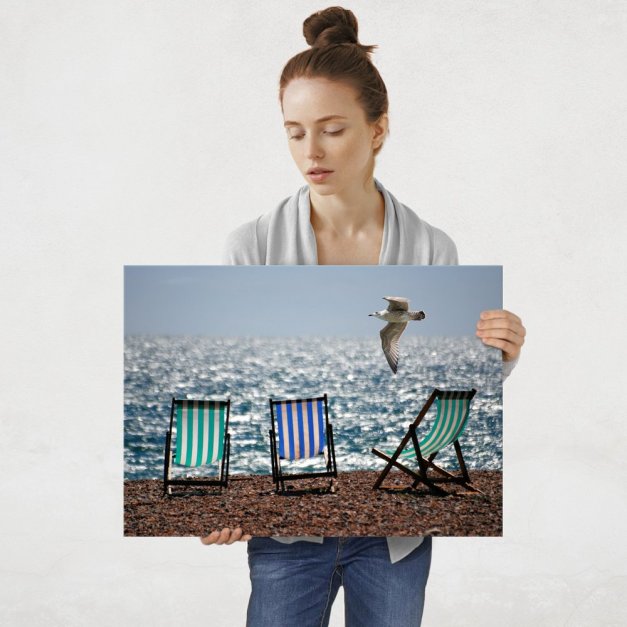 Plakat metalowy plaża L