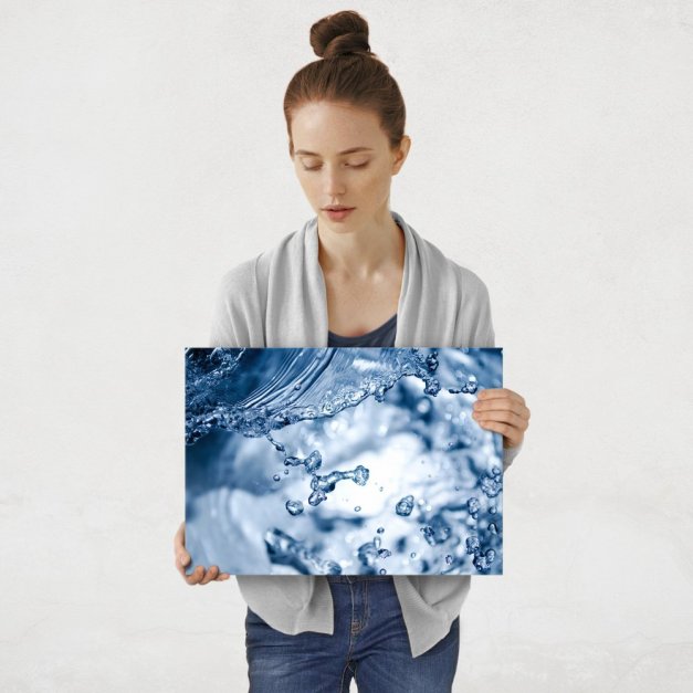 Plakat metalowy niespokojna woda M