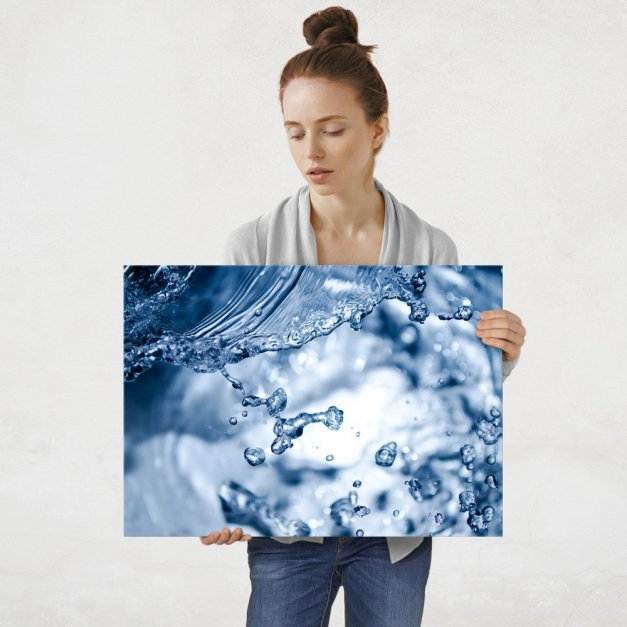 Plakat metalowy niespokojna woda L