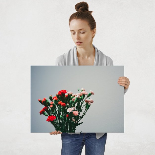 Plakat metalowy kwiaty L