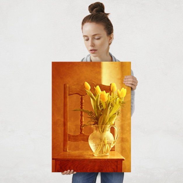 Plakat metalowy tulipany L