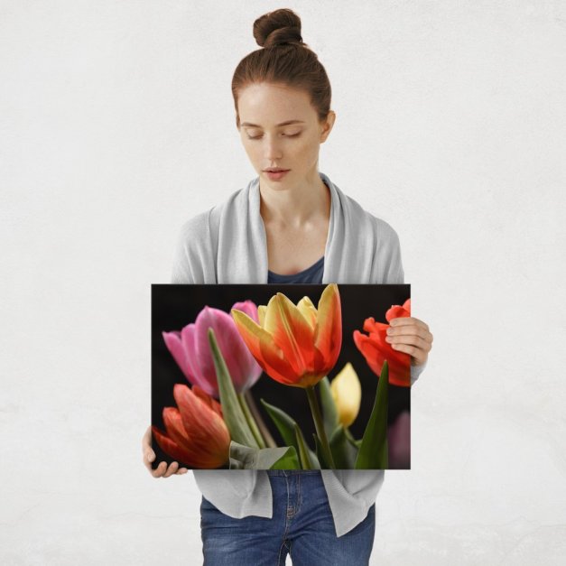 Plakat metalowy tulipany M