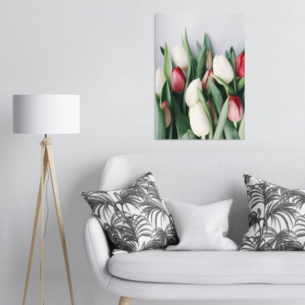 Plakat metalowy bukiet tulipanów L