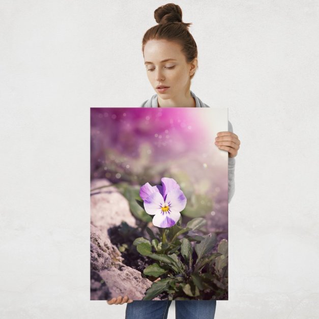 Plakat metalowy lilija L