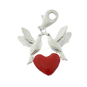 Charms Zawieszka Koralik Srebrny ZAKOCHANE GOBIE