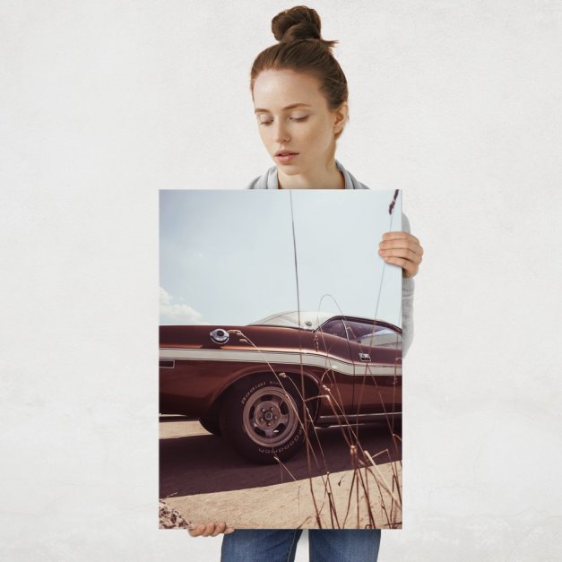 Plakat metalowy Muscle car L