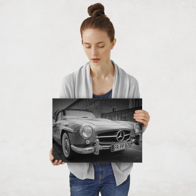 Plakat metalowy oldschollowy Mercedes M