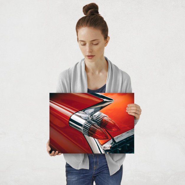 Plakat metalowy retro lampy M