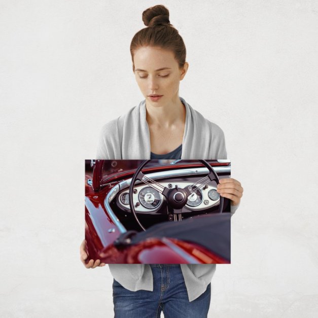 Plakat metalowy klasyczny kabriolet M
