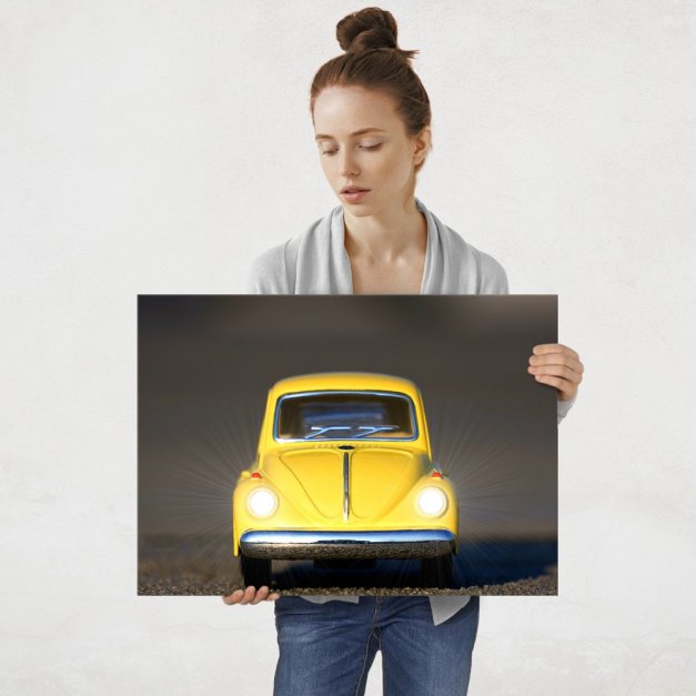 Plakat metalowy zabawkowy Garbus L