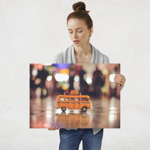 Plakat metalowy zabawka w metrze L