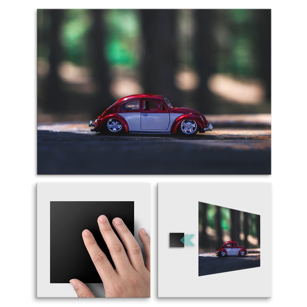 Plakat metalowy zabawkowy Garbus po tuningu L