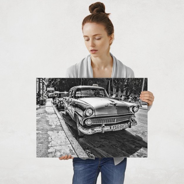 Plakat metalowy taxi dawniej L