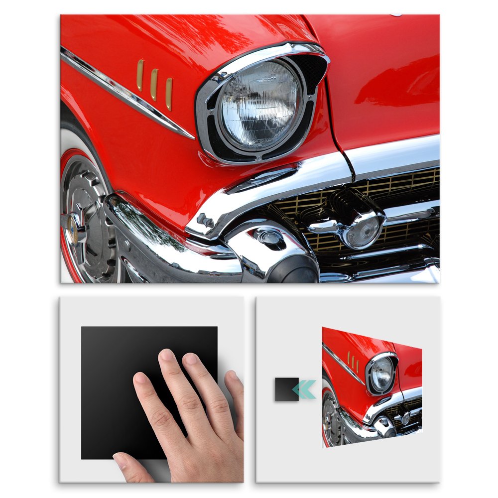 Plakat metalowy czerwony Chevrolet M
