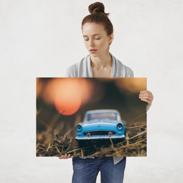 Plakat metalowy zabawka w polu L