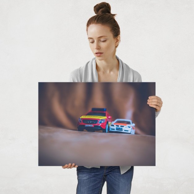Plakat metalowy zabawki sportowych samochodów L