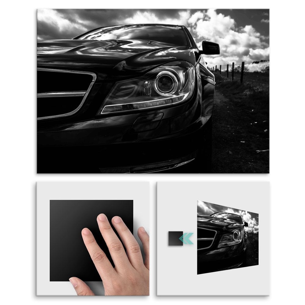 Plakat metalowy czarny Mercedes M